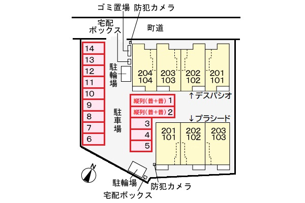 プラシードの区画図