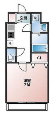 エグゼ難波西Ⅳの間取り