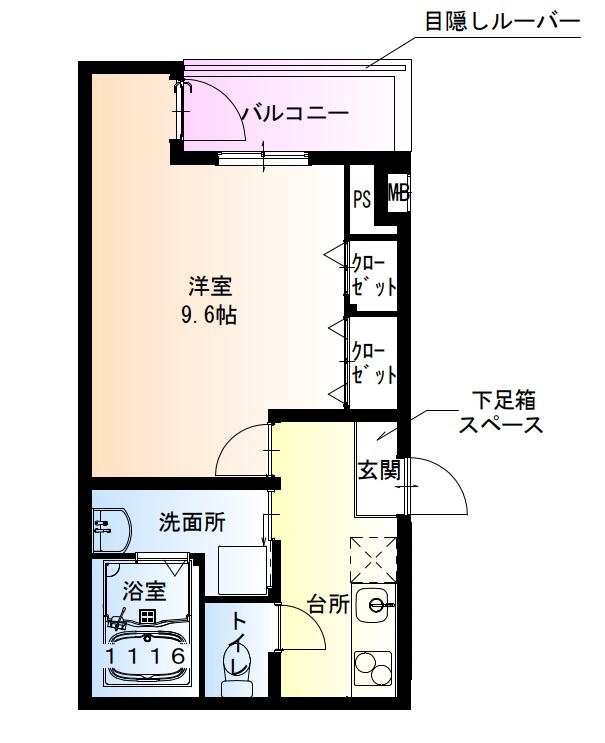フジパレス助松町Ⅱ番館 の間取り