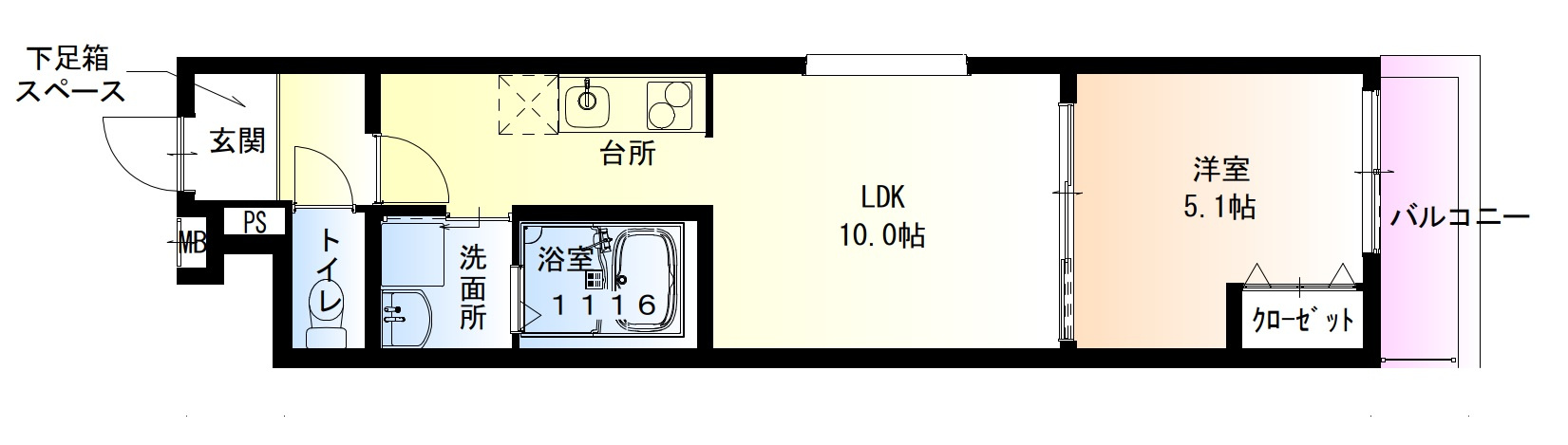 フジパレス助松町Ⅰ番館の間取り