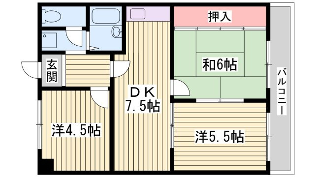 シャトー第一土山の間取り