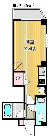 【間取り】 | ＮＹスクエア船橋 | 約9帖の広い間取りです