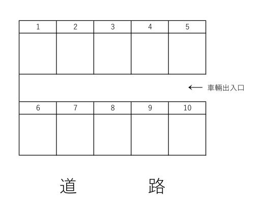 東幸町駐車場の区画図