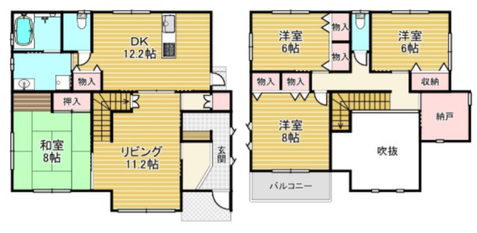 西条市大町519-13　中古戸建の間取り