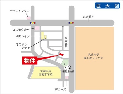 【地図】 | ジュネスツクバⅡ