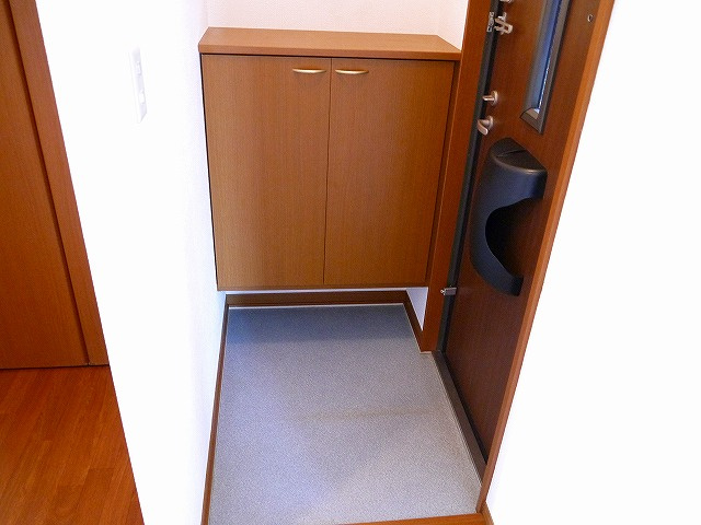 ラフィーネ結崎　Ａ棟の玄関|明るい玄関です