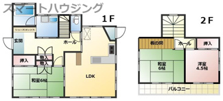 【間取り】 | 中古　京王相模原線　JR横浜線　相模線　橋本駅　根小屋 | ３DK　他物置小屋あり