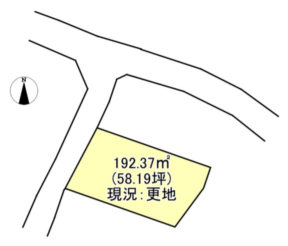 西条市氷見乙1736-4の土地図