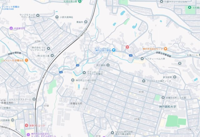 神戸市北区鈴蘭台北町　第12期　新築一戸建ての地図