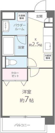 【間取り】 | コージーコート | この間取りの反転です。