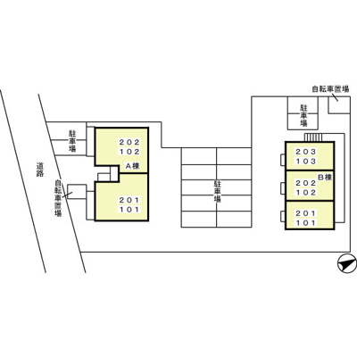 【区画図】 | レジデンス上野 Ｂ