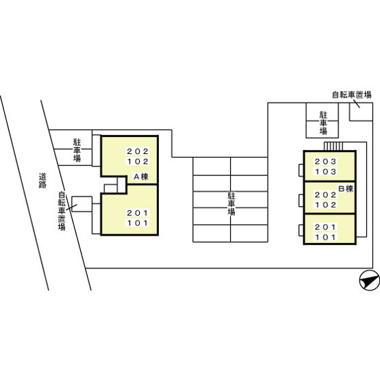 【区画図】 | レジデンス上野 Ｂ