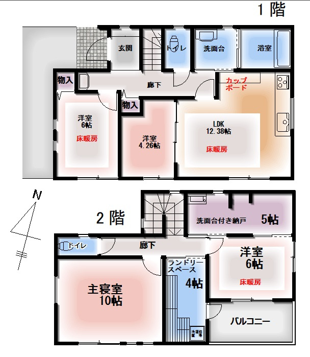 築浅中古　野田市関宿台町の間取り
