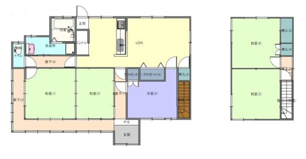 山武郡九十九里町作田　中古戸建の間取り|図面と現況に相違がある場合、現況を優先致します。