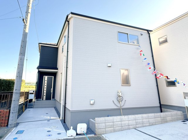 八潮市伊勢野新築戸建の外観|6号棟外観・完成済み内覧可能です！