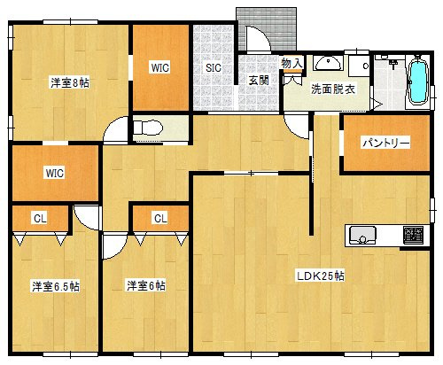 京都市北区上賀茂藤ノ木町　建築条件無土地①号地の参考プラン|参考プラン　119.48㎡　2880万円　外構費別途