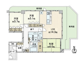 【間取り】 | セントラルパレス東豊中