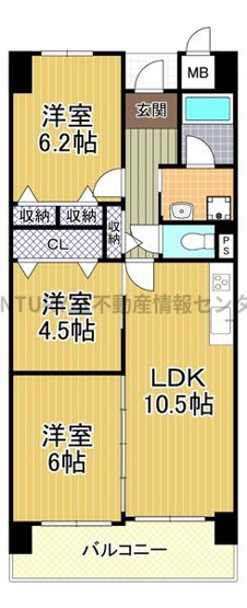 【間取り】 | ルネ・パークプラザ | 室内リフォーム済（令和7年3月完了）
