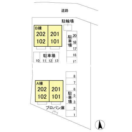 シルフィード　Ａの区画図|高崎、前橋エリアのお部屋探しはエンドスケープまで！お客様の理想お聞かせ下さい♪