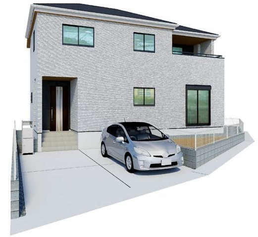 【横浜市旭区川井本町95-7新築戸建て】★仲介手数料無料★（川井小学校・都岡中学校）の外観パース