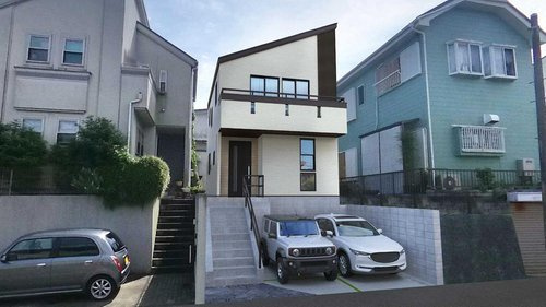 【横浜市旭区四季美台84-191新築戸建て】★仲介手数料無料★（二俣川小学校・万騎が原中学校）の外観パース