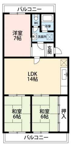 【間取り】 | サンポール明大寺