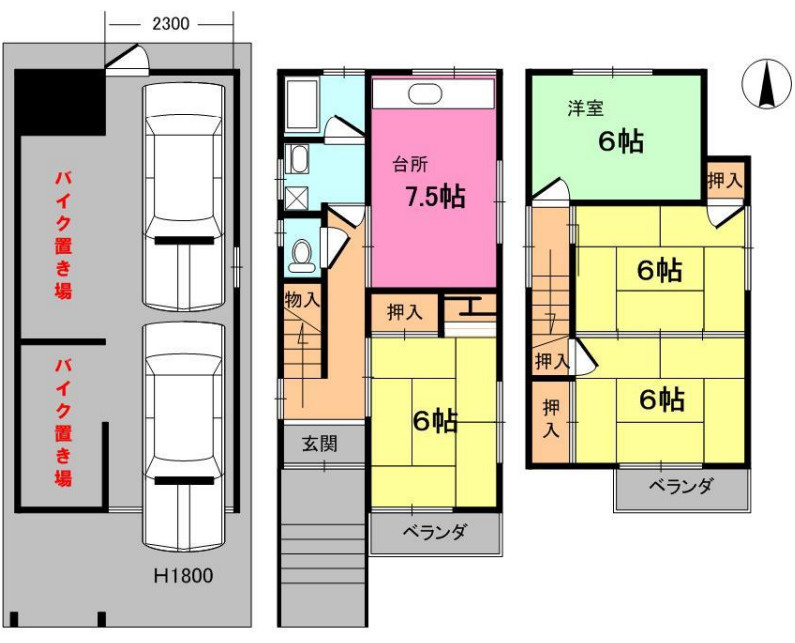 長栄寺町　中古一戸建ての間取り|間取り図はいかがですか？ご希望を叶える間取りですか？リビングの広さは？水回りの位置は？カウンターキッチン？など色々な情報が集約されています。弊社ではリフォームなどのご相談も承っております。