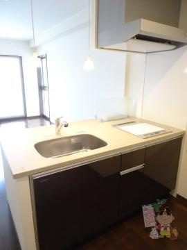 フラットＴ＆Ｔのキッチン|システムキッチン