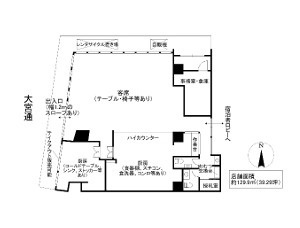 下京区上之町　店舗事務所の間取り