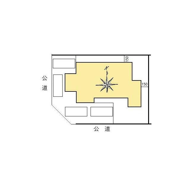 売中古戸建　中央区米津町の土地図