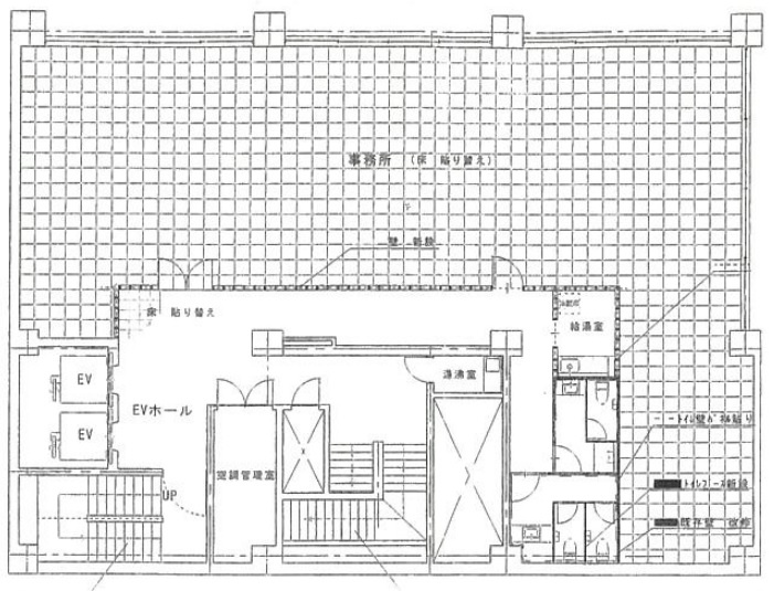 中央区日本橋小伝馬町の事務所の間取り