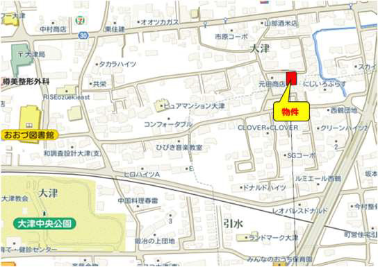 よかタウン／菊池郡大津町大津４期／２号棟の地図