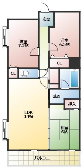 アレグレッタ宮崎南の間取り