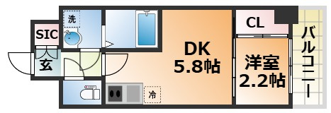アドバンス神戸ラシュレの間取り