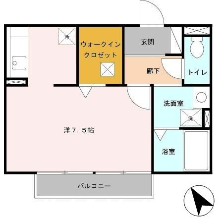 姫路市東延末４丁目のハイツの間取り