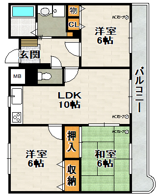コスモ売布の間取り