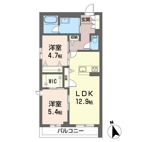 ココン市川の間取り