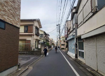江東区北砂４丁目の売地の前面道路含む現地写真