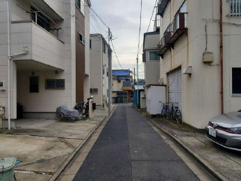 江東区北砂４丁目の売地の前面道路含む現地写真