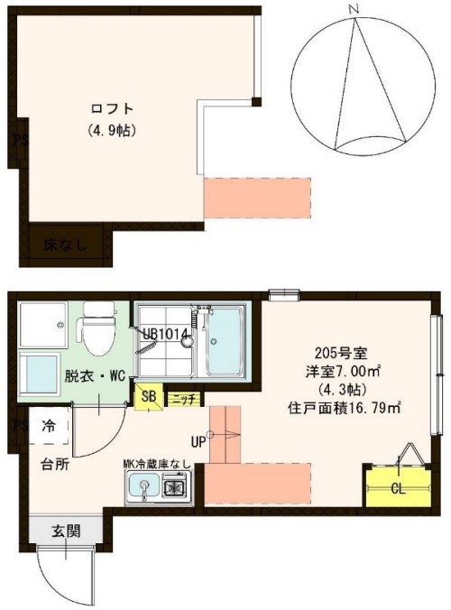 葛飾区東金町２丁目のアパートの間取り