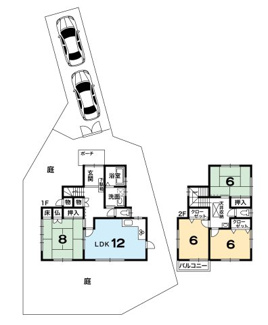 【間取り】 | 岩倉中在地町　中古戸建　〇平成８年築★土地７１坪〇