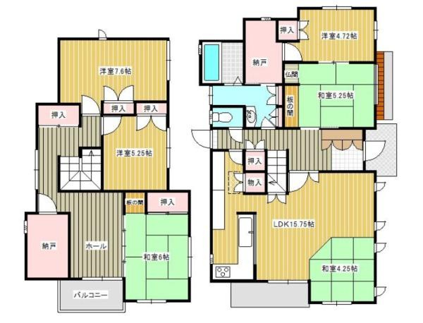 和歌山市和歌浦西2丁目　中古戸建の間取り