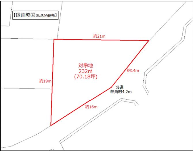 高崎市新町　土地860の区画図