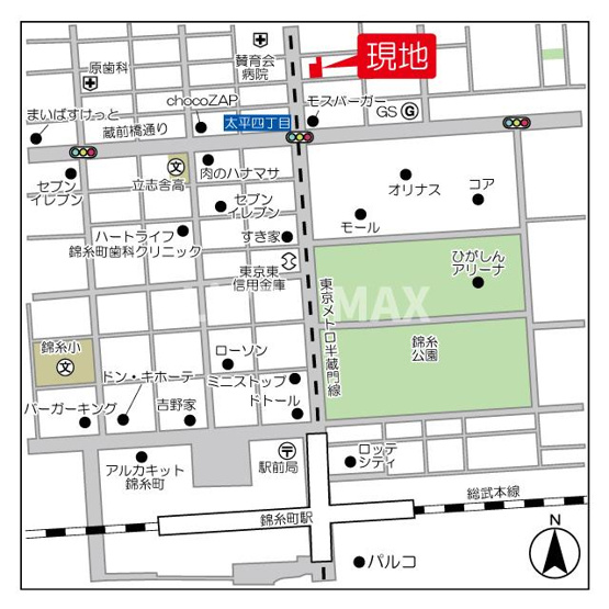 【地図】アーバネックス錦糸町ＮＯＲＴＨ