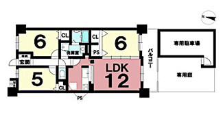 【間取り】 | 【宝マンション小幡苗代】✨️仲介手数料無料✨️苗代小学校・守山東中学校