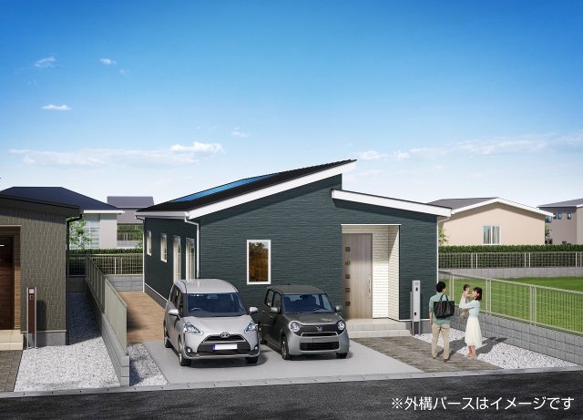 田野町あけぼのⅡ　B号棟の外観パース