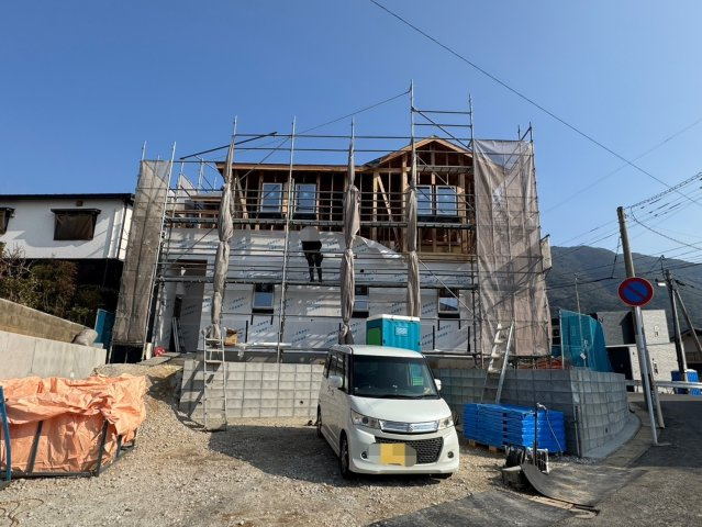 ーBloomーブルーム小倉北区下富野5丁目4期　【小倉北区　新築戸建て】の外観|現地撮影　2025,1,23　ーBloomーブルーム小倉北区下富野5丁目4期　【小倉北区　新築戸建て】