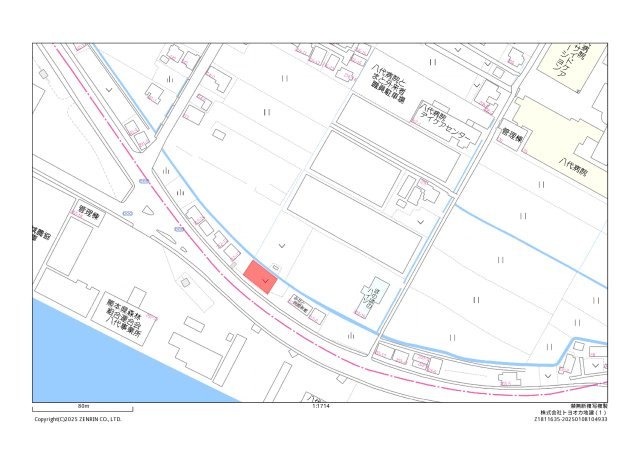 郡築一番町土地の地図