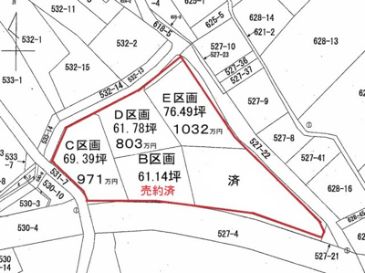 【区画図】 | 佐久市原（ﾄｰｱｺｰﾎﾟﾚｰｼｮﾝ）分譲地 | 最新の商談状況はお電話・メールでお問い合わせください。