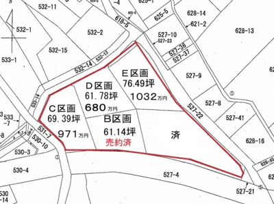 【区画図】 | 佐久市原（ﾄｰｱｺｰﾎﾟﾚｰｼｮﾝ）分譲地 | 最新の商談状況はお電話・メールでお問い合わせください。